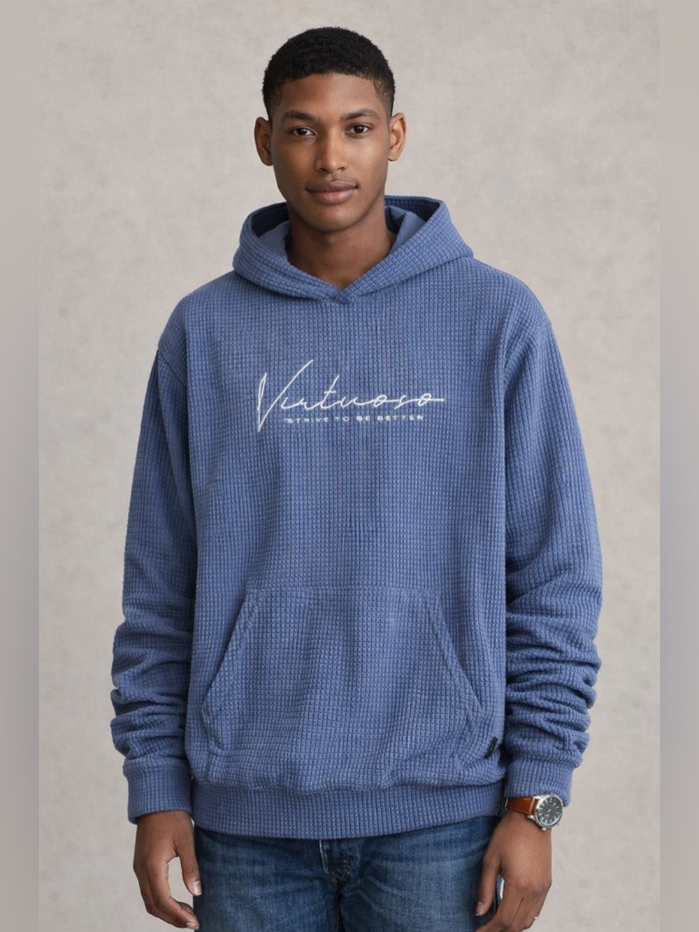 NEW Mens Letter Graphic Print Hoodie Long Sleeve Pocket Casual Pullover Top